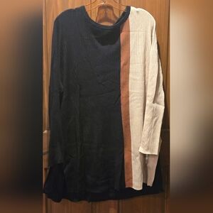 Alfani Black Ribbed Knit Sweater Dress